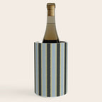 Vintage Cottage Stripes Cozy Eclectic Vertical Pattern Wine Chiller Gallery Image 3