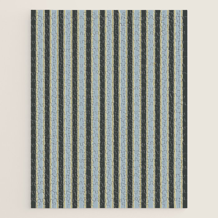 Vintage Cottage Stripes Cozy Eclectic Vertical Pattern Jigsaw Puzzle Gallery Image 1