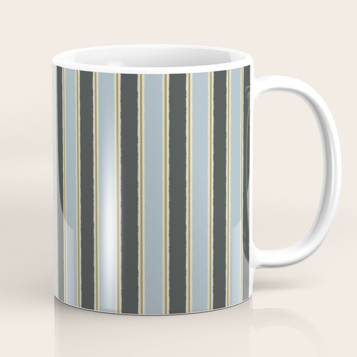 Vintage Cottage Stripes Cozy Eclectic Vertical Pattern Coffee Mug Gallery Image 1