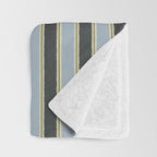Vintage Cottage Stripes Cozy Eclectic Vertical Pattern Throw Blanket Gallery Image 3