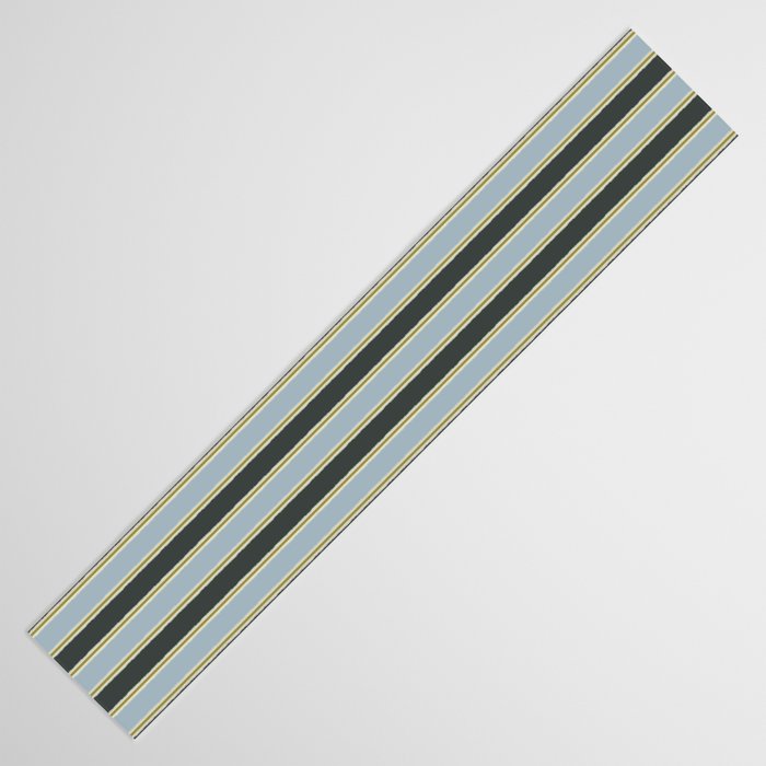 Vintage Cottage Stripes Cozy Eclectic Vertical Pattern Table Runner Gallery Image 3