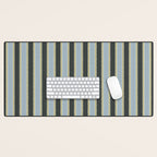 Vintage Cottage Stripes Cozy Eclectic Vertical Pattern Desk Mat Gallery Image 1