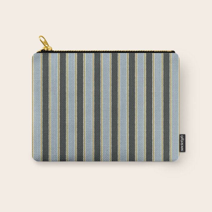 Vintage Cottage Stripes Cozy Eclectic Vertical Pattern Carry All Pouch Gallery Image 1