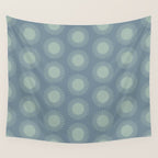 Boho Summer Sun Pattern V Neutral Blue Sage Green Wall Tapestry Gallery Image 4
