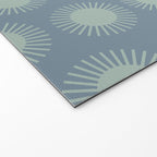 Boho Summer Sun Pattern V Neutral Blue Sage Green Welcome Mat Gallery Image 2