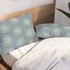 Boho Summer Sun Pattern V Neutral Blue Sage Green Pillow Sham Gallery Image 2