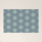 Boho Summer Sun Pattern V Neutral Blue Sage Green Welcome Mat Gallery Image 1