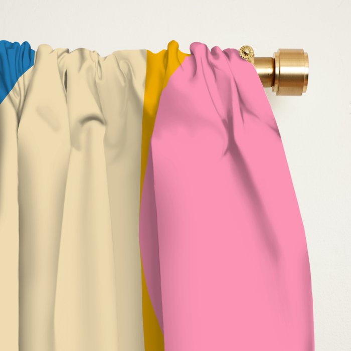 Geometric abstraction in colorful shapes   Window Curtain Gallery Image 2