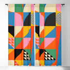 Geometric abstraction in colorful shapes   Window Curtain Gallery Image 5
