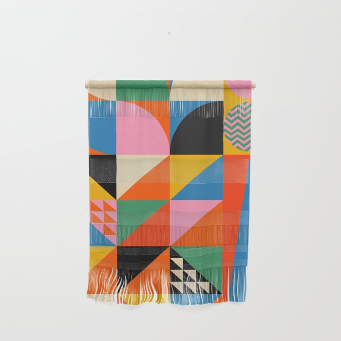 Geometric abstraction in colorful shapes   Wall Hanging Gallery Image 1