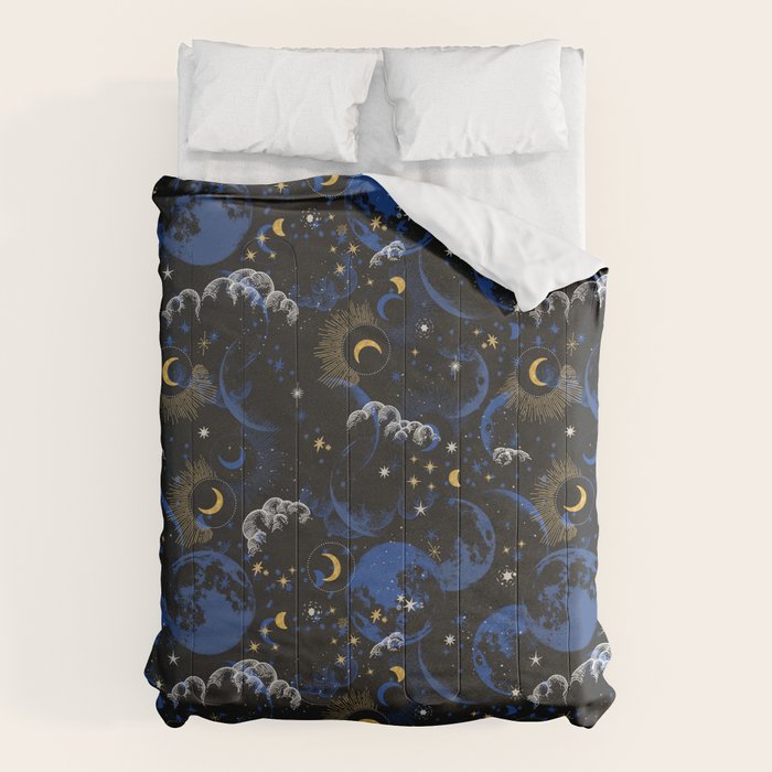 Night sky of stars abstract D Comforter Gallery Image 6