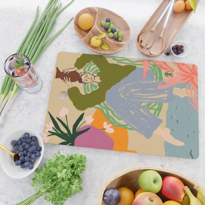 WOMAN WITH VESSEL Cutting Board Gallery Image 2