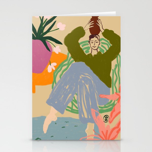 WOMAN WITH VESSEL Stationery Card Gallery Image 2