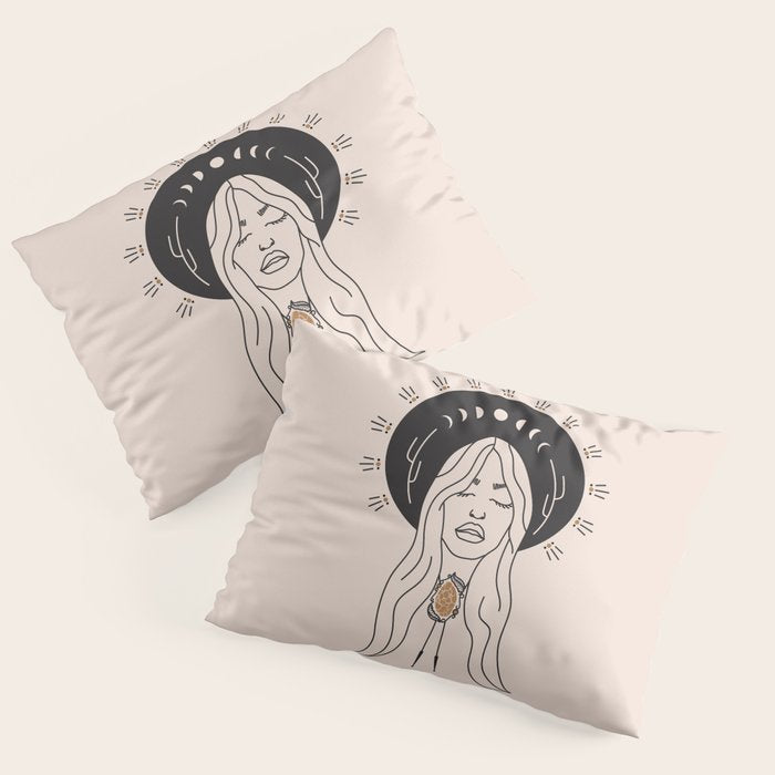 Desert Angel in Black & Cream Pillow Sham Gallery Image 3