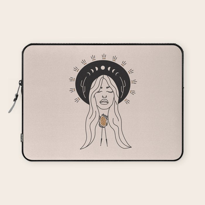 Desert Angel in Black & Cream Laptop Sleeve Gallery Image 1