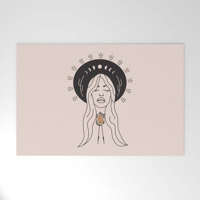 Desert Angel in Black & Cream Welcome Mat Gallery Image 1