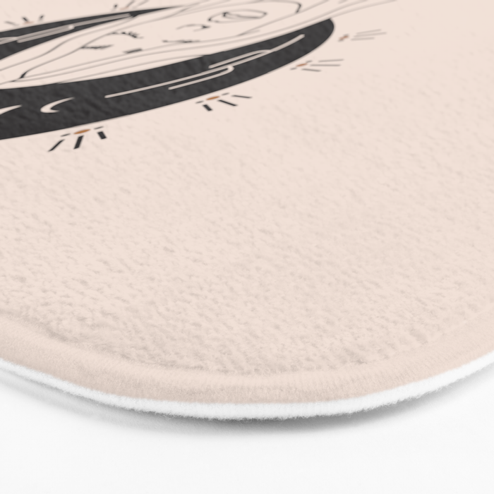 Desert Angel in Black & Cream Bath Mat Gallery Image 3