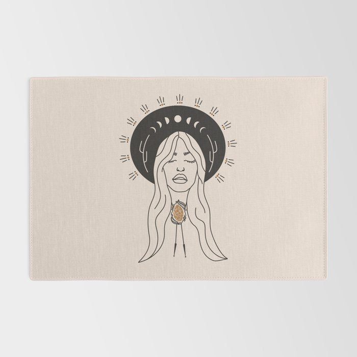 Desert Angel in Black & Cream Rug Gallery Image 2