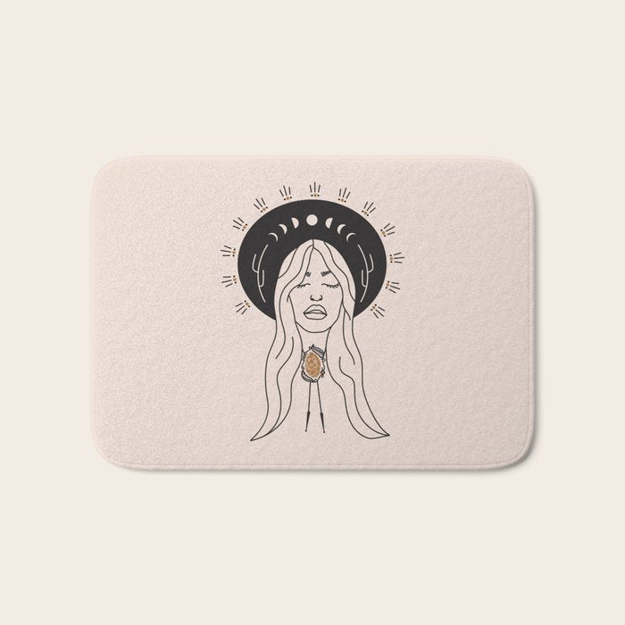 Desert Angel in Black & Cream Bath Mat Gallery Image 1