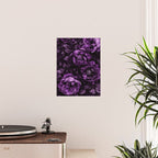 Midnight Garden Baroque Blooms Plum Blue Poster Gallery Image 2