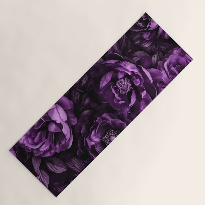 Midnight Garden Baroque Blooms Plum Blue Yoga Mat Gallery Image 1
