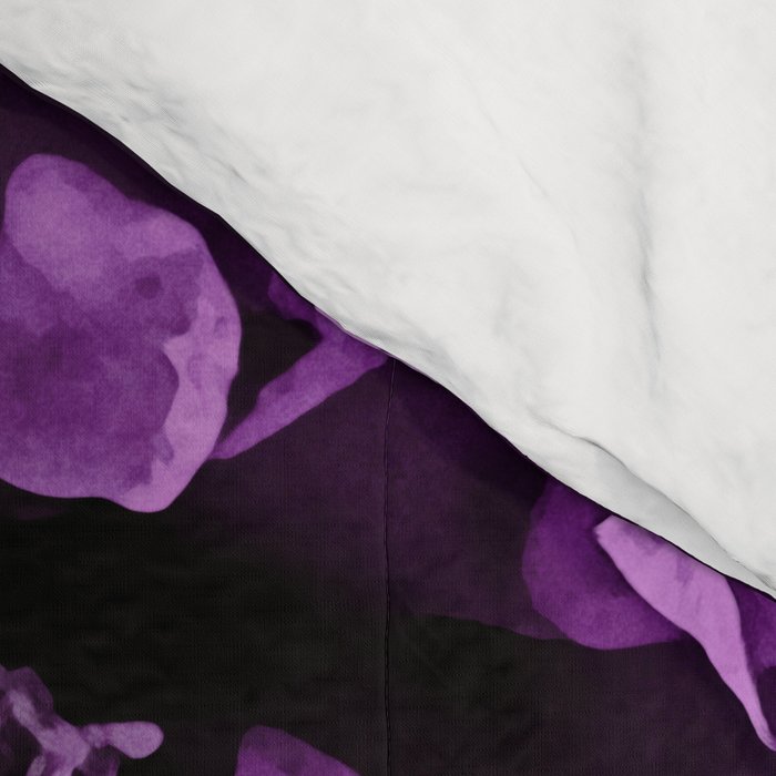 Midnight Garden Baroque Blooms Plum Blue Comforter Gallery Image 4