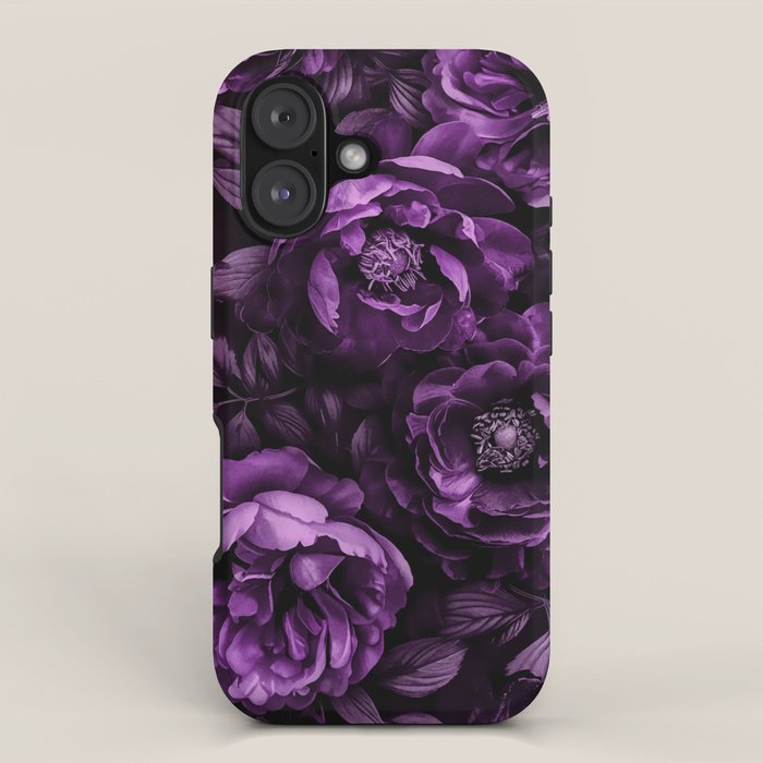 Midnight Garden Baroque Blooms Plum Blue iPhone Case Gallery Image 1