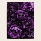 Midnight Garden Baroque Blooms Plum Blue Poster Gallery Image 4
