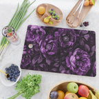 Midnight Garden Baroque Blooms Plum Blue Cutting Board Gallery Image 2