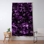 Midnight Garden Baroque Blooms Plum Blue Window Curtain Gallery Image 5