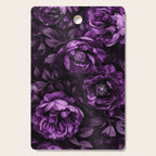 Midnight Garden Baroque Blooms Plum Blue Cutting Board Gallery Image 1