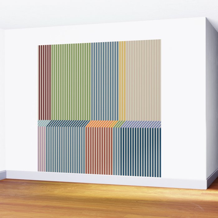 Linear Bauhaus Pattern 1 Wall Mural Gallery Image 2