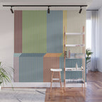 Linear Bauhaus Pattern 1 Wall Mural Gallery Image 1
