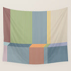 Linear Bauhaus Pattern 1 Wall Tapestry Gallery Image 4