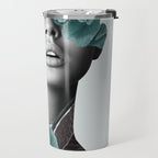 Floral Portrait (woman) Travel Mug Gallery Image 2