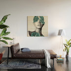 Floral Portrait (woman) Wood Wall Art Gallery Image 2