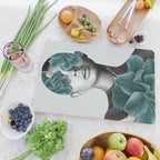 Floral Portrait (woman) Cutting Board Gallery Image 2