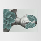 Floral Portrait (woman) Rug Gallery Image 2