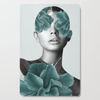 Floral Portrait (woman) Cutting Board Gallery Image 1