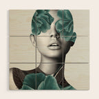 Floral Portrait (woman) Wood Wall Art Gallery Image 1