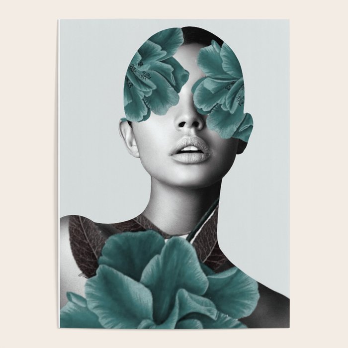 Floral Portrait (woman) Poster Gallery Image 4