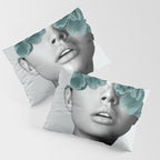 Floral Portrait (woman) Pillow Sham Gallery Image 3