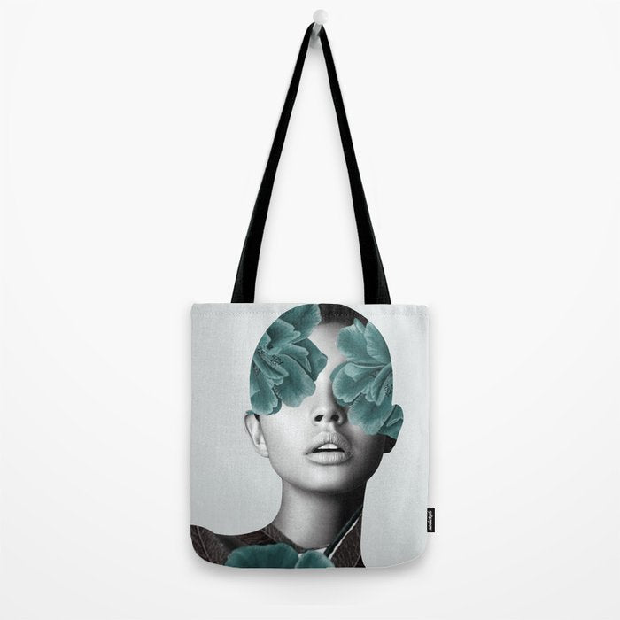 Floral Portrait (woman) Tote Bag Gallery Image 2
