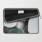 Floral Portrait (woman) Laptop Sleeve Gallery Image 2