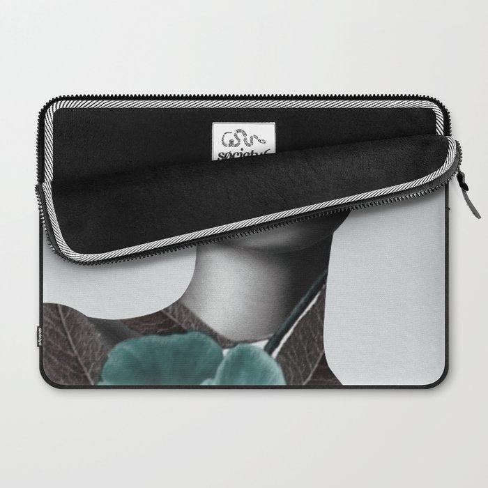 Floral Portrait (woman) Laptop Sleeve Gallery Image 2