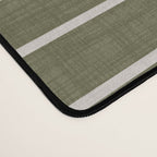 Cozy Stripes In Olive Green Desk Mat Gallery Image 4
