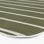 Cozy Stripes In Olive Green Bath Mat Gallery Image 3