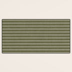 Cozy Stripes In Olive Green Desk Mat Gallery Image 3