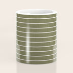 Cozy Stripes In Olive Green Coffee Mug Gallery Image 4