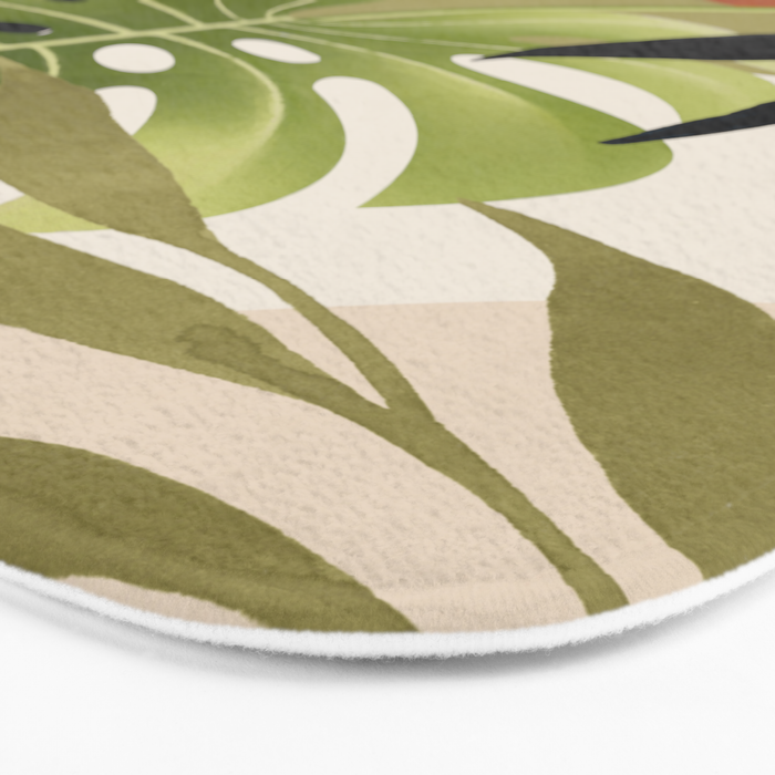 Abstract Art Tropical Leaves 69 Bath Mat Gallery Image 3